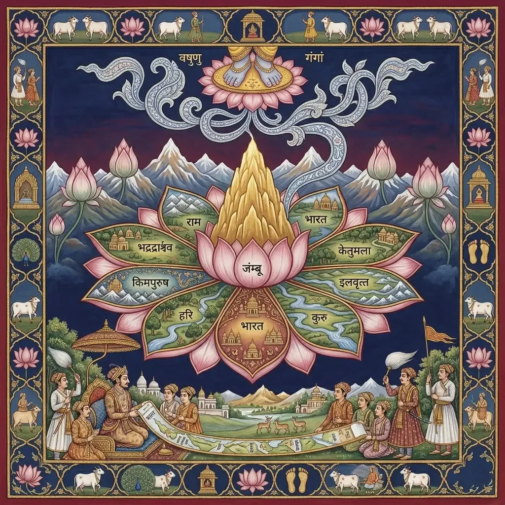 Vishnu Purana - Amsha 2: Priyavrata’s Lineage and the Sacred Geography of Bhū-maṇḍala (Jambūdvīpa & Bhārata-varṣa)